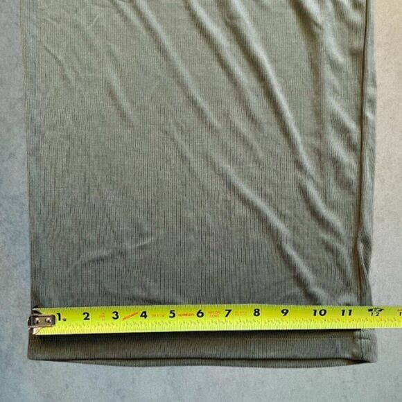 Marine Layer Luxe Rib Jumpsuit Womens Size XL Green Ankle Wide Leg Romper NEW! - Picture 15 of 15